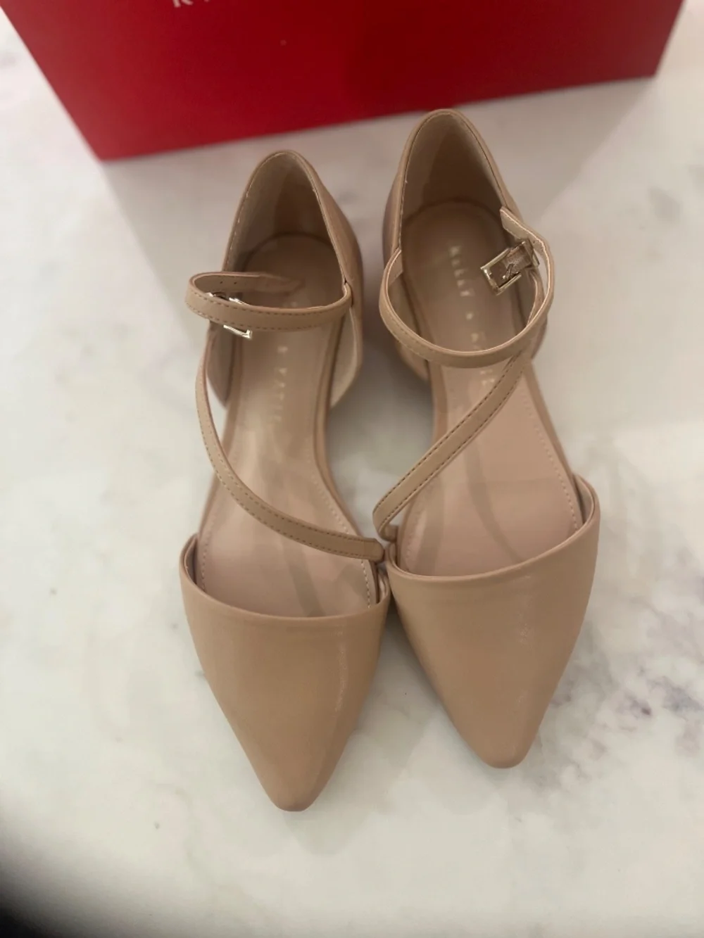 NWT Kelly & Katie gorgeous nude strap shoes